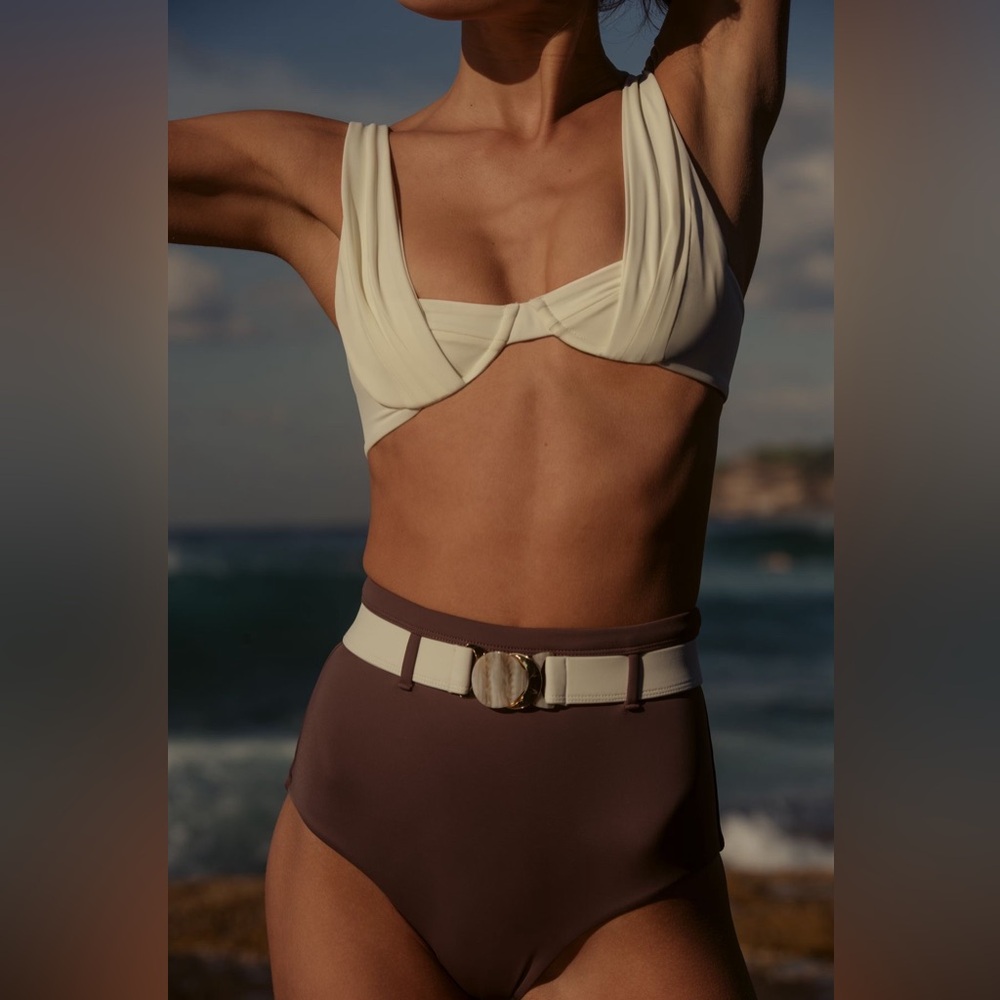 PALM White French Minimalist Bikini Elegant two-Piece Swimsuit